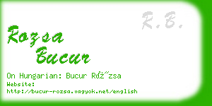 rozsa bucur business card